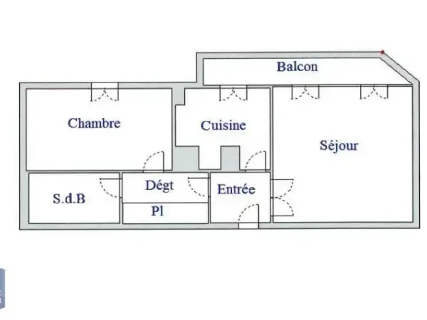 Appartement 2 pièces 49 m²