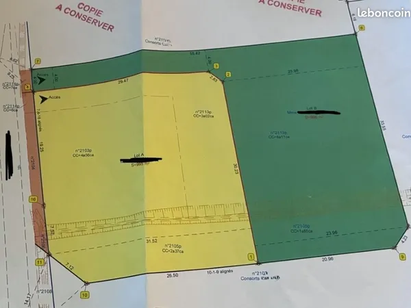 TERRAIN CONSTRUCTIBLE 995m2