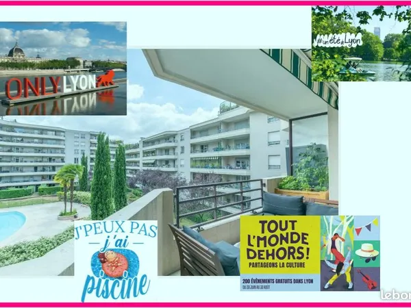 VENTE T3 traversant 73m2_Résidence Emeraude avec Piscine_Lyon 3e