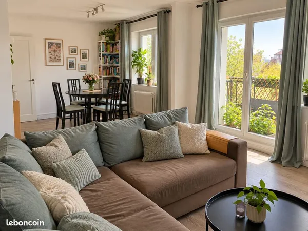 T3 lumineux 64 m² - Grand séjour - 2 chambres - Parking + cave - Asnières