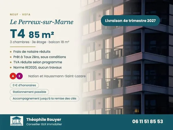 Appartement 4 pièces 85 m²