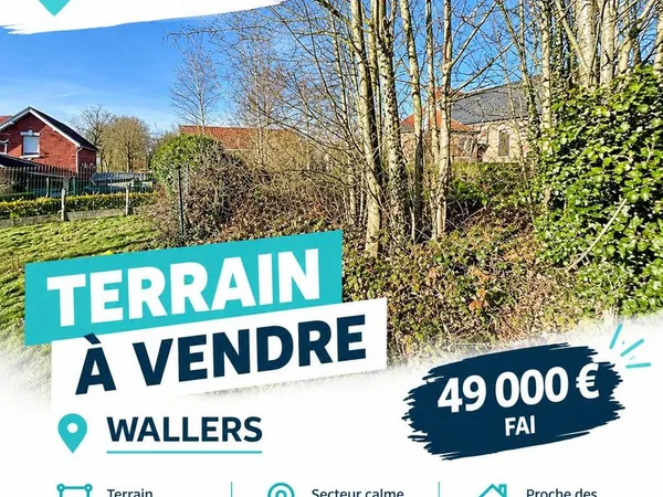 Terrain 527 m² Wallers