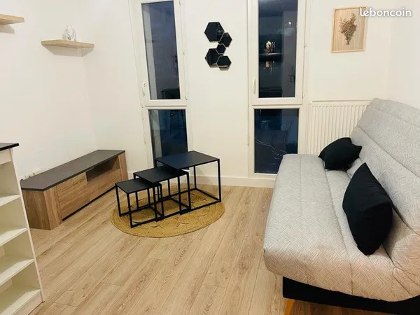 Studio meublé 22 m² - Résidence sécurisée avec gardien - refait à neuf