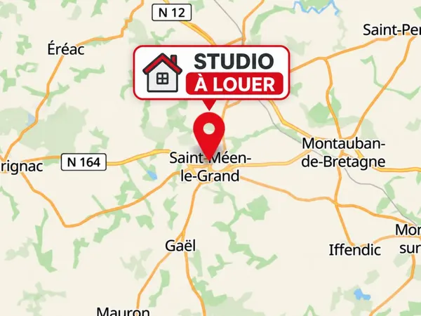 Studio meublé Saint Meen le grand
