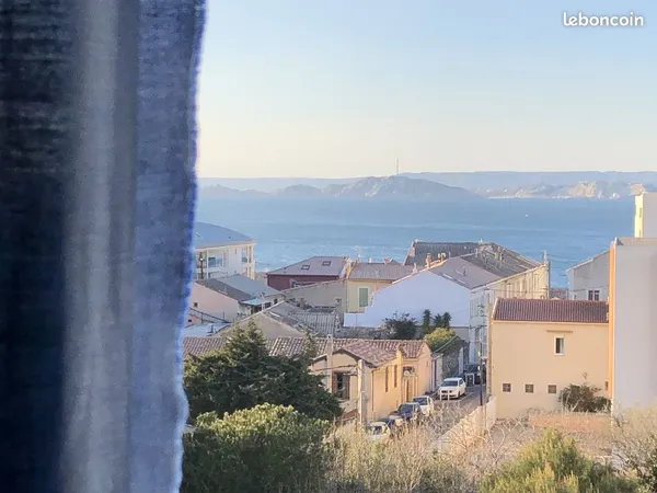 Vue mer à Montredon, 2 pièces avec balcon