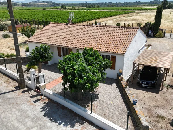 Maison de plain-pied sans travaux avec grand terrain au coeur des vignes