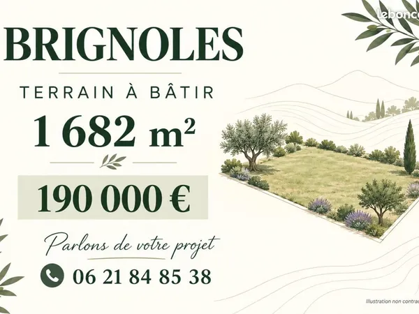 Terrain 1 682 m² Brignoles