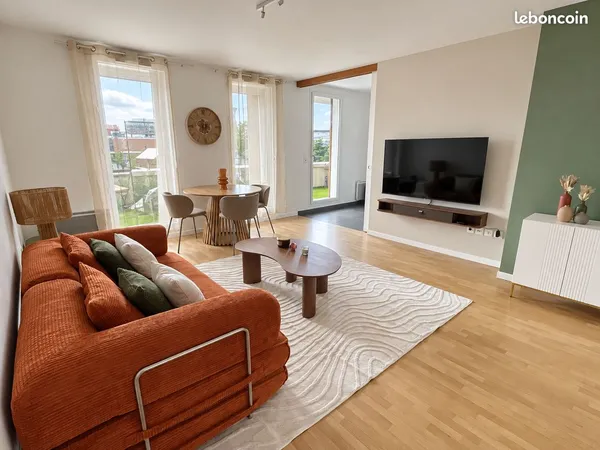 Superbe T3 meublé refait à neuf • 66 m² • Balcon • Parking • Métro à 4 min