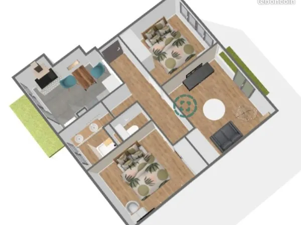 T3 50m2 - Refait à neuf et meublé