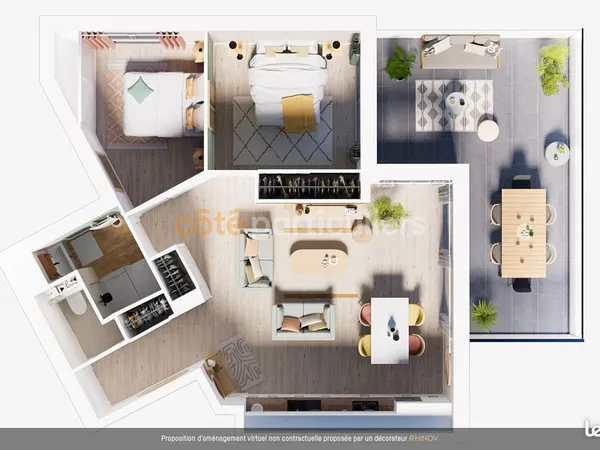 Appartement 3 pièces 60 m²