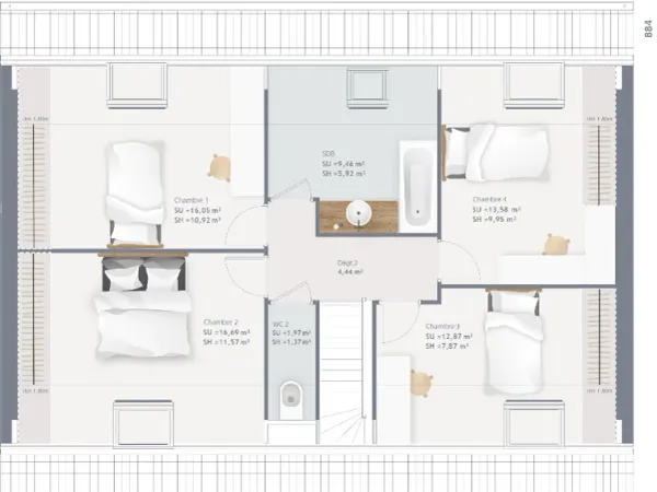 Maison neuve 6 pièces 110 m²