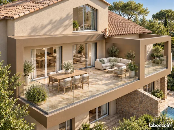Appartement T4 109m2 en duplex - Terrasse vue mer et Jardin