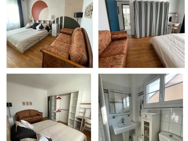 Chambre Bauhaus meublée de 12 m² - Colocation haut de gamme avec jardin - Le Blanc-Mesnil Disponible