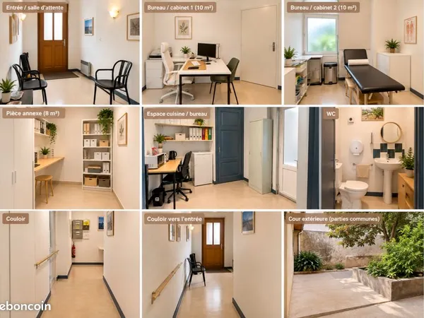 LYON 3 - Local professionnel 28 m² - 2 bureaux + annexe - 940 CC