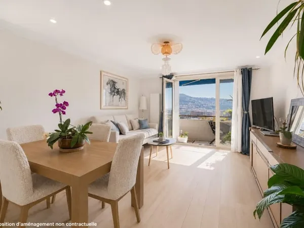 NICE CIMIEZ - APPARTEMENT 4 PIECES DE 70M2 A VENDRE - BALCON AVEC VUE DÉGAGÉE COLLINES ET MER - CAVE