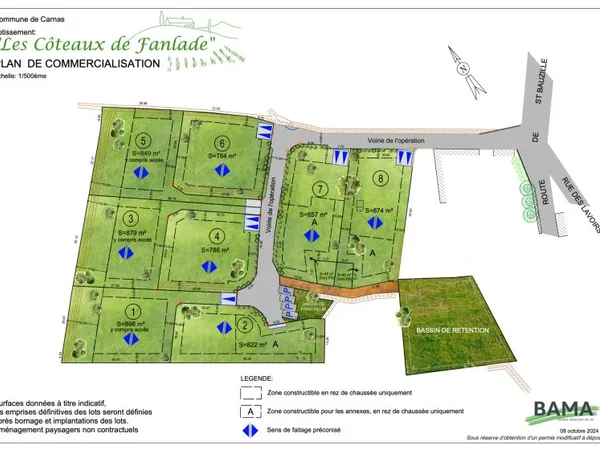 Terrain en lotissement 784 m²