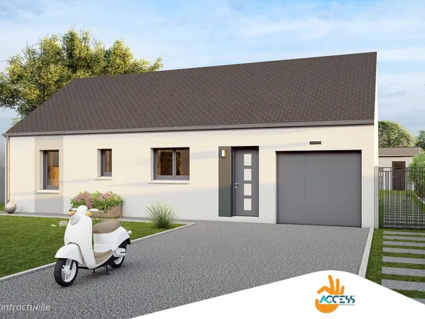 Terrain + maison 77 m²