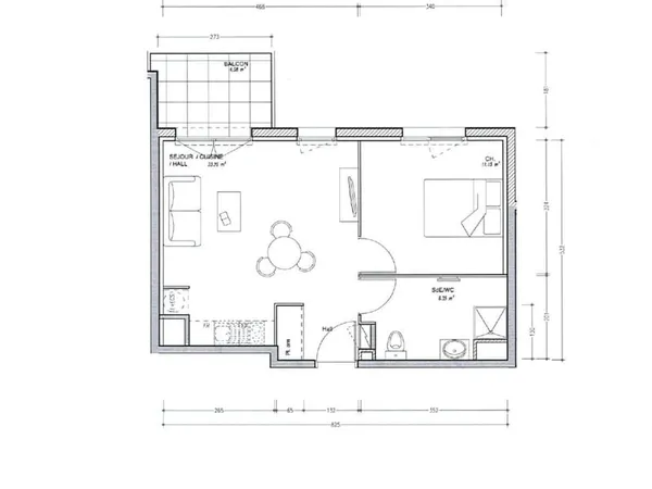 Appartement 2 pièces 40 m²