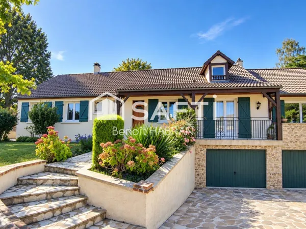 Plein pied 167 m2 , 8 pièces, 5 chambres, sous sol