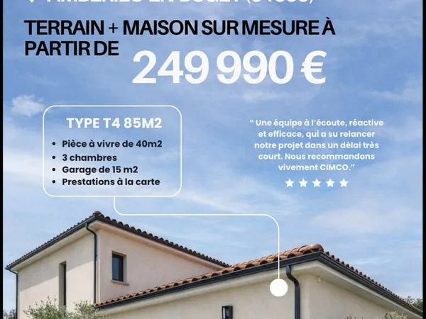 Terrain viabilisé 514 m² avec vue