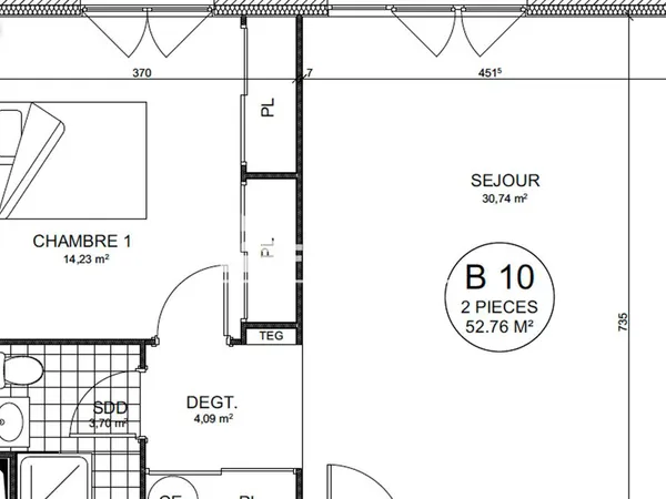 Appartement Location Meaux 2p 53m² 980€