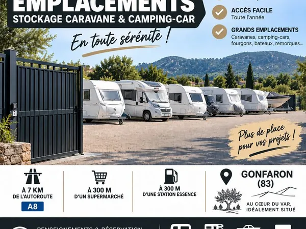 Emplacement camping car, caravane, bateau...