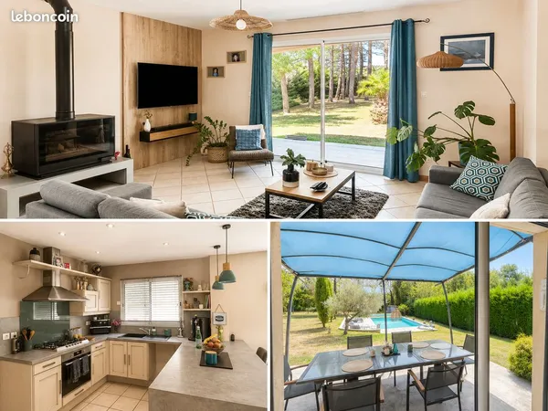 Maison de plain-pied avec piscine sur terrain arboré de 5000 m² - Lacapelle-Biron (47)