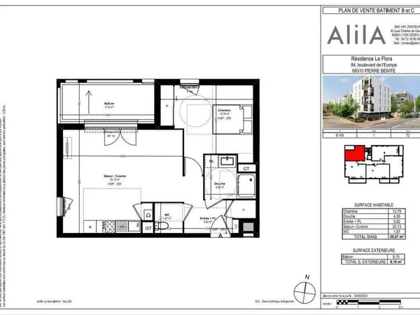 Appartement 2 pièces 50 m²