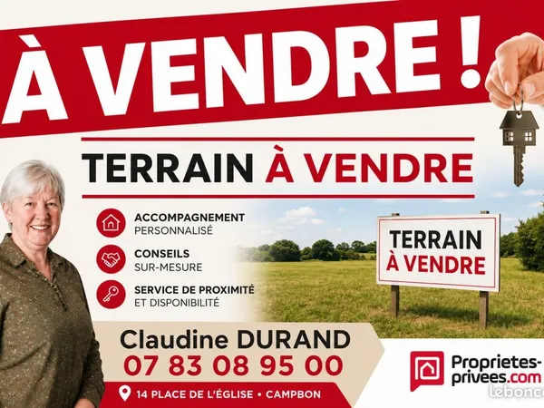 Terrain 500 m² Campbon