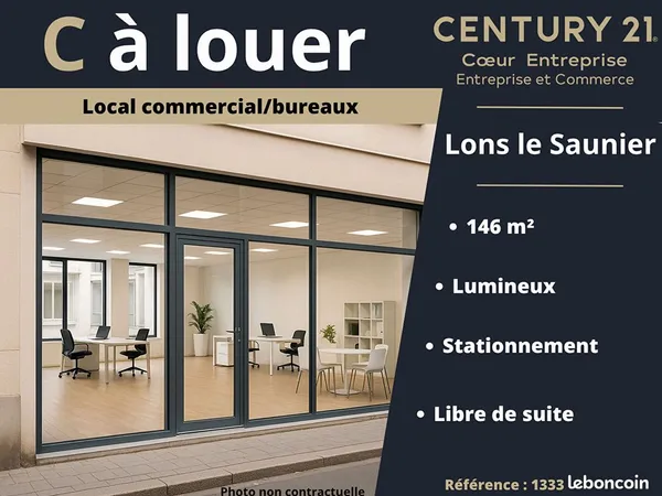 Bureaux 146 m² LONS LE SAUNIER