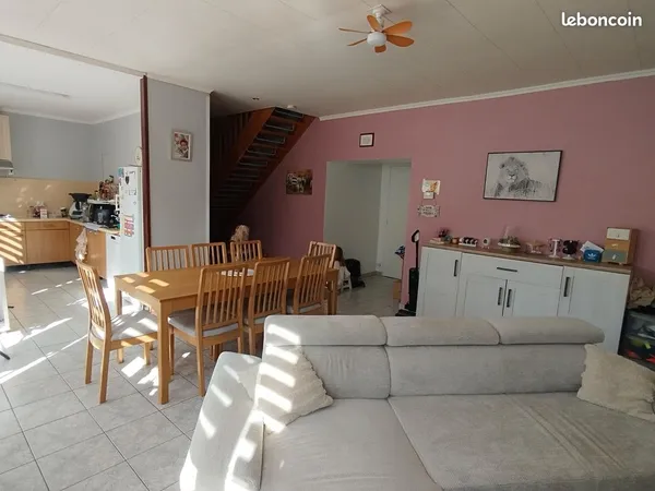 Loue Maison mitoyenne T4 + Jardin à Fourmies