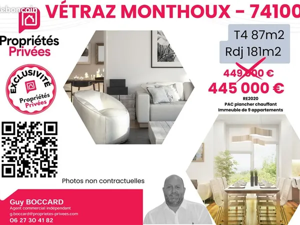 Appartement 4 pièces 87 m²