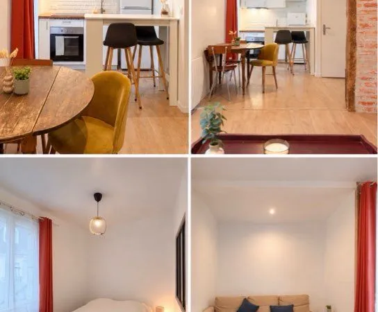 T2 meublé rénové 33 m² avec 2 balcons - Tours centre - DPE C