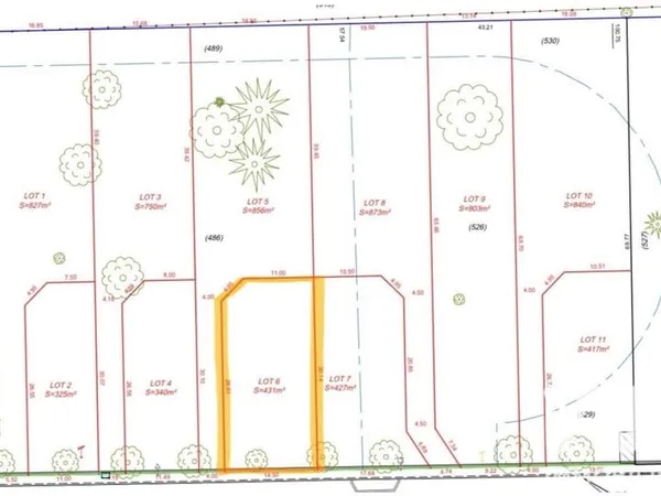 Terrain constructible 431 m²
