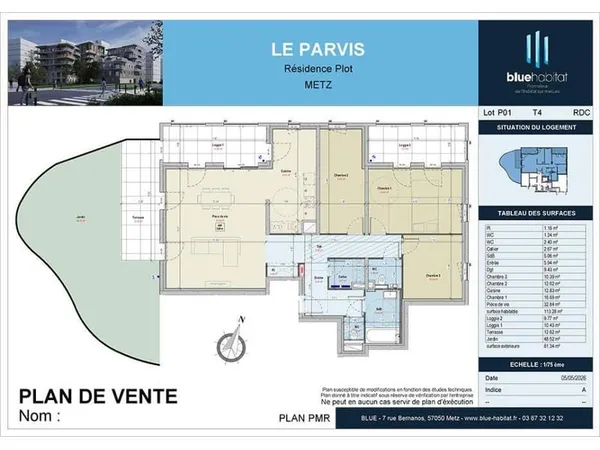Appartement 4 pièces 113 m²