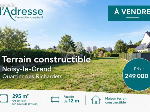 Terrain 293 m² NOISY LE GRAND