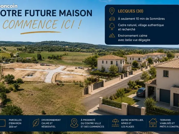 Terrain 610 m² Lecques