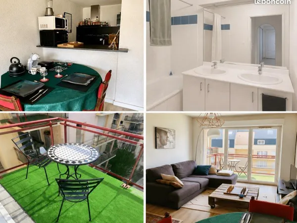 Appartement T3 lumineux meublé + place de parking / résidence sécurisée