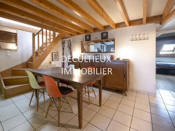 dernier étage ATYPIQUE - VUE FOURVIERE - (64,08 m2 loi carrez appartement mansardé)