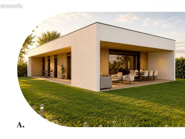 Construction d'une élégante villa d' architecte 82 m² sur terrain à SAINT-CHAMOND (42)