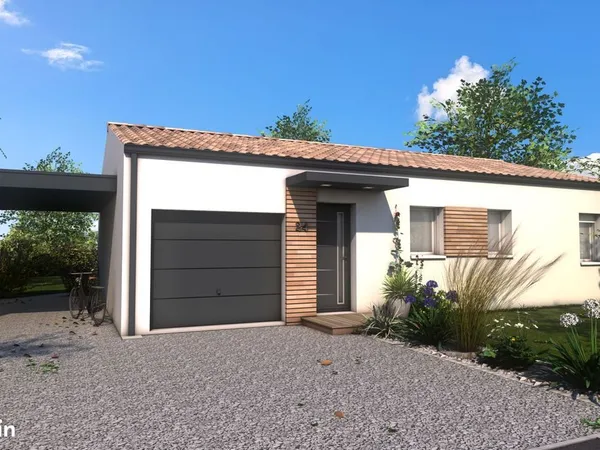Projet de construction d'une maison 3 chambres de 80 m² sur un terrain à bâtir de 520 m2 à NIEUL-LES