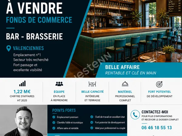 BAR BRASSERIE VALENCIENNES CENTRE - Emplacement numéro 1