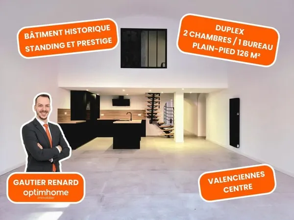 Duplex de Prestige - 126 m² - Caserne Vincent / Nouvel Art - Valenciennes - 4 Pièces