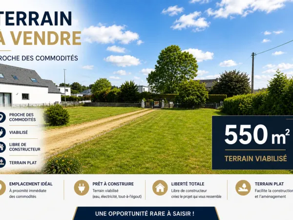 Terrain 550 m²