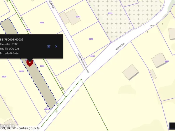 Terrain à bâtir de 1 150 m² - Érize-la-Brûlée (55)