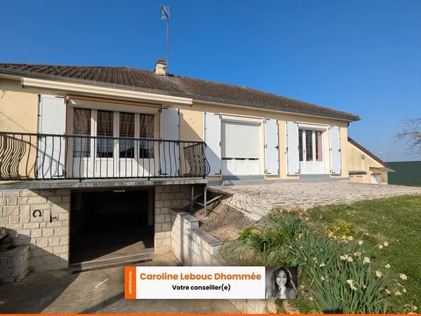 Maison 3 chambres avec sous-sol aménageable + grand garage - fort potentiel