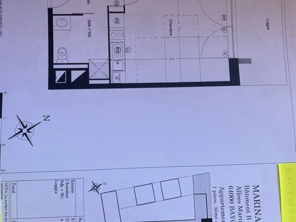 Particulier vends Studio récent bon état avec terrasse