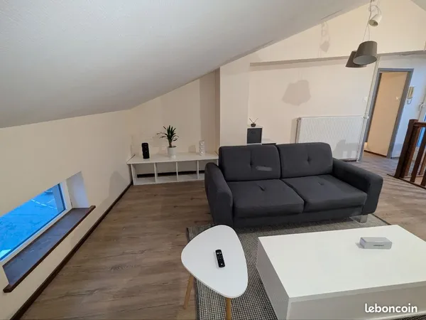 Loue en meublé bel appartement lumineux T4 duplex de 100m2 / 80m2 carrez centre ville refait a neuf