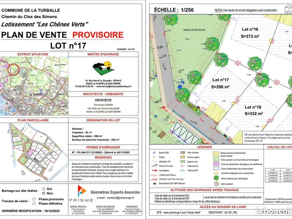 TERRAIN CONSTRUCTIBlE - LA TURBALLE 298 m2 (Libre de constructeurs) SITUATION EXCEPTIONNELLE