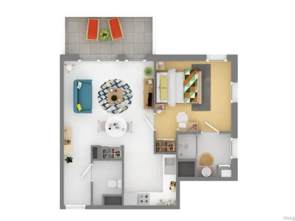 Appartement 2 pièces 45 m²
